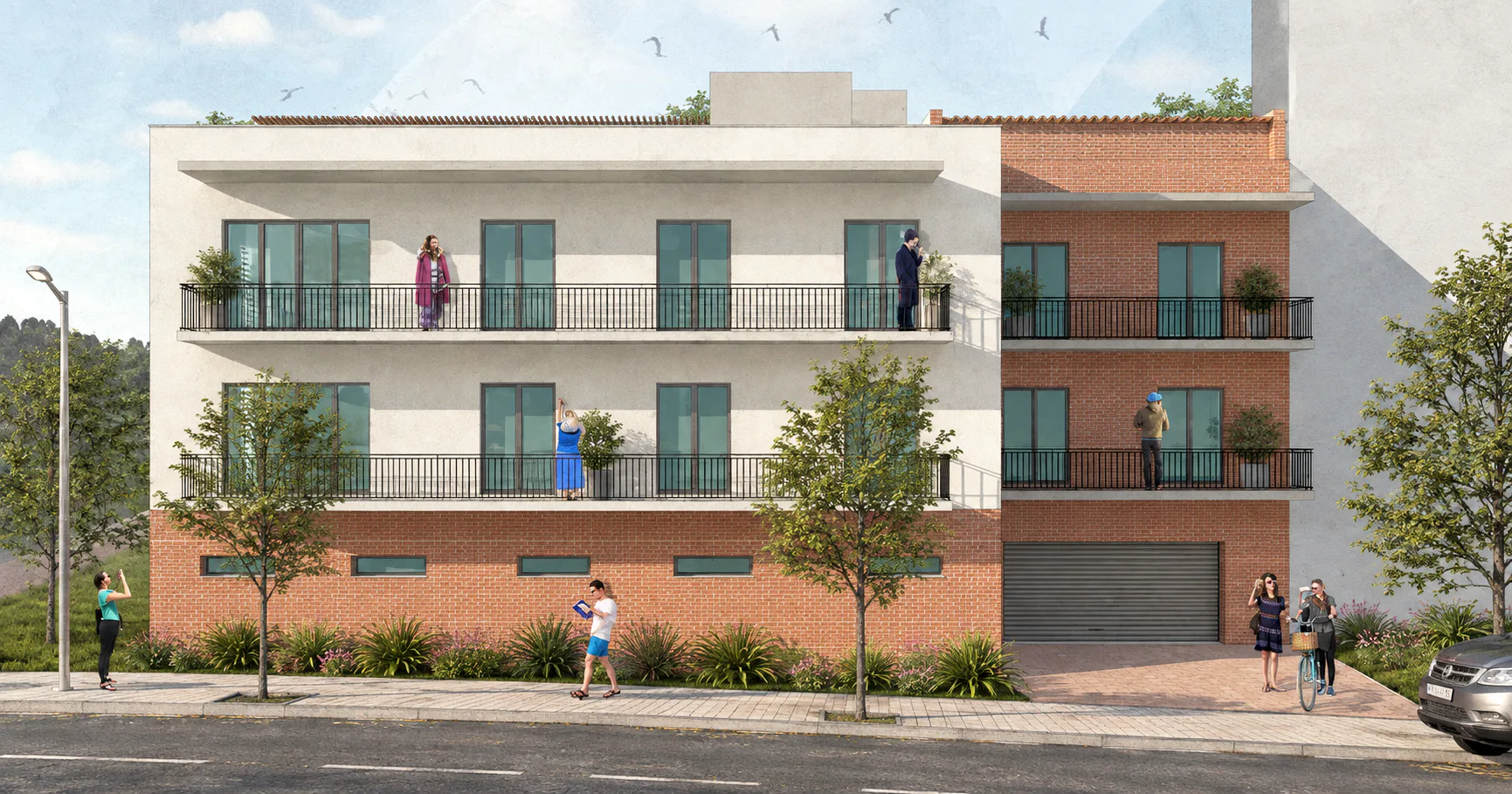 Edifício de habitação multifamiliar com seis apartamentos